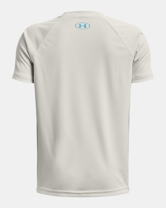 Boys' UA Tech™ Big Logo Short Sleeve, Gray, pdpMainDesktop image number 1